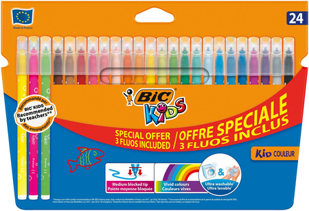 FLAMASTRY BIC KIDS KID COULEUR FLUO 9213602 MIX*24