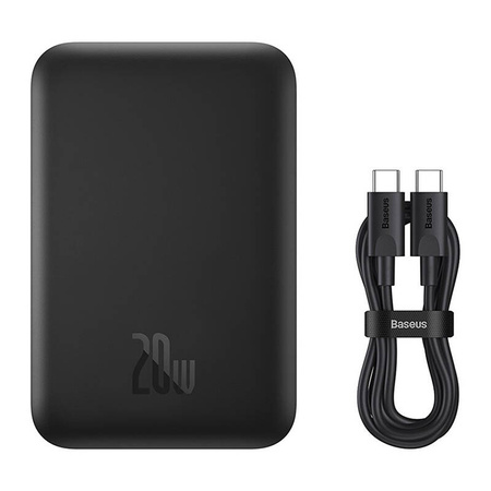 MINI BEZPRZEWODOWY POWERBANK BASEUS 20W (CZARNY)