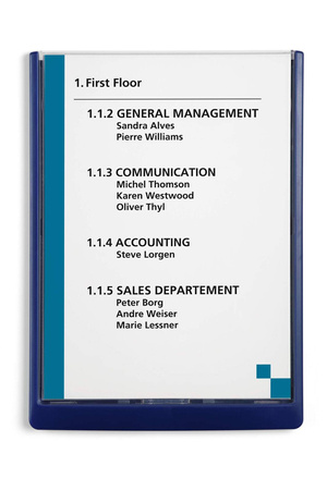 TABLICZKA INFORMACYJNA PIONOWA A4 DURABLE CLICK SIGN 486707 GRANATOWA