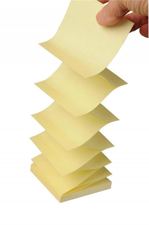 KARTECZKI SAMOPRZYLEPNE 76X76MM 3M POST-IT® Z-NOTES R330-1B ŻÓŁTE 6X100 KART