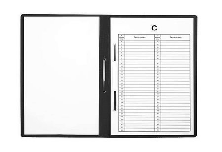 Skoroszyt plastikowy z perforacją A4 BIUR-FOL ST-23-05 czarny PVC 10szt