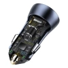 Ładowarka samochodowa Baseus Golden Contactor Pro, USB + USB-C, QC4.0+, PD, SCP, 40W (szara)