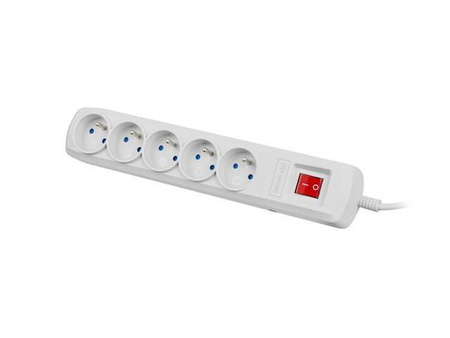 NATEC LISTWA PRZECIWPRZEPIĘCIOWA BERCY 400 1,5M (5 GNIAZD) SZARA