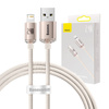 KABEL USB DO IP BASEUS CRYSTAL SHINE, 2.4A, 1.2M (RÓŻOWY)