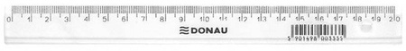 LINIJKA PLASTIKOWA 20CM DONAU PRZEZROCZYSTA