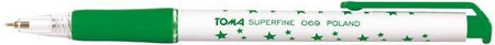 Długopis automatyczny TOMA SUPERFINE TO-069 4 2 zielony 0.5 ob. w gwiazdki