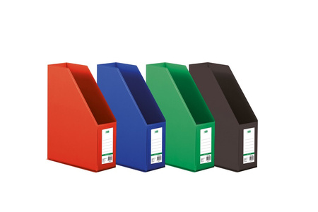 POJEMNIK NA CZASOPISMA A4/90MM D.RECT NIEBIESKI PVC