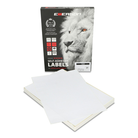 ETYKIETY SAMOPRZYLEPNE 70X30MM EMERSON 008 QCT BIAŁE 100ARK*27SZT