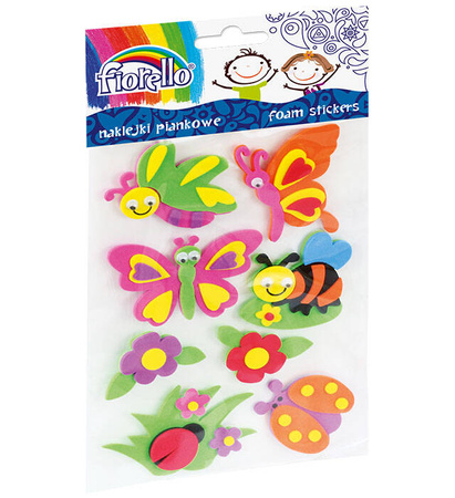 NAKLEJKI DEKORACYJNE PIANKOWE FIORELLO GR-NP128 OWADY 170-2384 MIX
