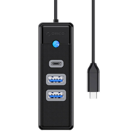 ORICO HUB USB-C TO 2X USB 3.0 + USB-C, 5 GBPS, 0.15M (BLACK)