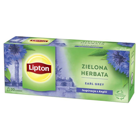 HERBATA ZIELONA EARL GRAY LIPTON 20 TOREBEK