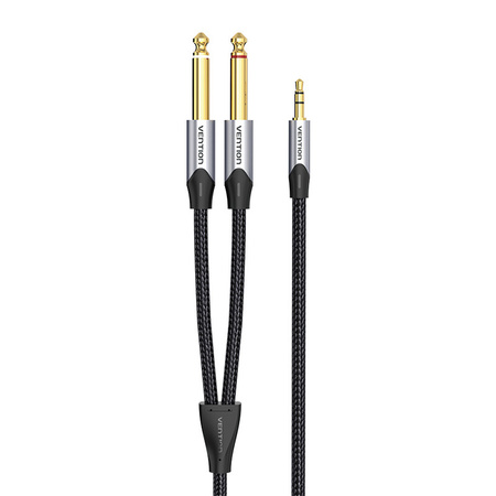 KABEL AUDIO MINI JACK 3.5MM DO 2X JACK 6.35MM MĘSKI VENTION BARHK 8M
