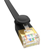 PŁASKI KABEL SIECIOWY BASEUS ETHERNET RJ45, GIGABIT, CAT.7, 2 M (CZARNY)