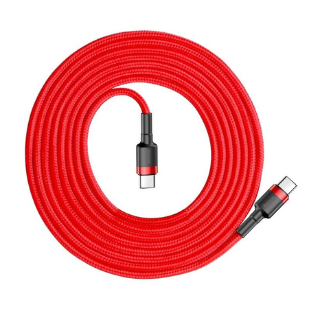 KABEL USB-C DO USB-C PD BASEUS CAFULE PD 2.0 QC 3.0 60W 2M (CZERWONY)