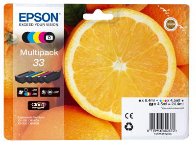 TUSZ ORYGINALNY EPSON T3337 C13T33374011 CMYK 24,4 ML