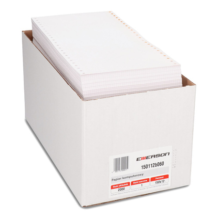PAPIER KOMPUTEROWY 150 12'' EMERSON BIAŁY 1+0 2000 SKŁADEK