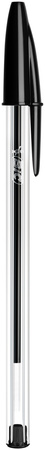 Długopis BIC CRISTAL 847897 czarny 1.0mm przezroczysta obudowa