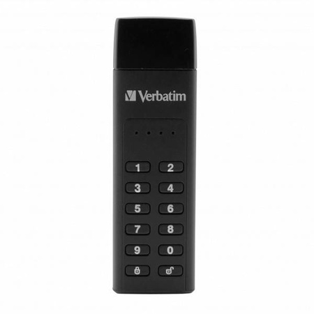 VERBATIM USB FLASH DISK, USB 3.0, 32GB, KEYPAD SECURE, CZARNY, 49427, 256BITOWE SZYFROWANIE AES, LED ZŁĄCZE USB A