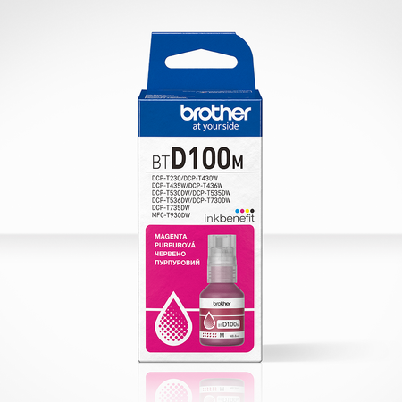 BROTHER ORYGINALNY INK / TUSZ BTD100M, MAGENTA, 5000S, 48.8ML