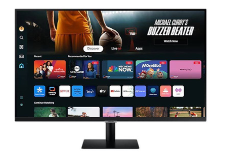 SAMSUNG MONITOR 32 CALE SMART M70D VA 3840X2160 UHD 16:9 2XHDMI 3XUSB 2.0 1XUSB-C (65W) 4MS 60HZ WIFI/BT GŁOŚNIKI PŁASKI 2YD2D