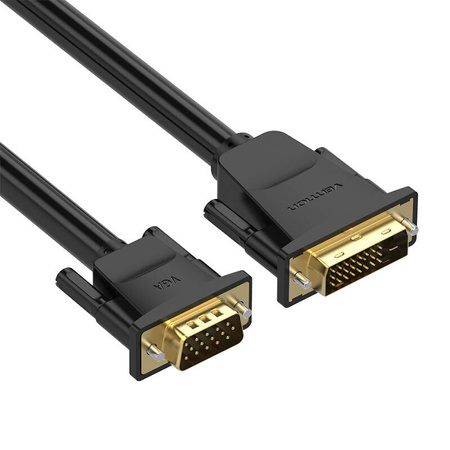 KABEL DVI (24+1) DO VGA VENTION EABBG 1,5M, 1080P 60HZ (CZARNY)