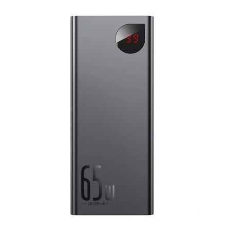 Powerbank Baseus Adaman Metal 20000mAh, PD, QC 3.0, 65W, 2xUSB + USB-C + micro USB, (czarny)