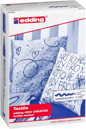 MARKERY TEKSTYLNE EDDING 4500 MIX KOLORÓW 2-3 MM 10SZT