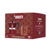 KAWIARKA BIALETTI - DECO GLAMOUR - MOKA EXPRESS 3TZ CZERWONA + KUBEK