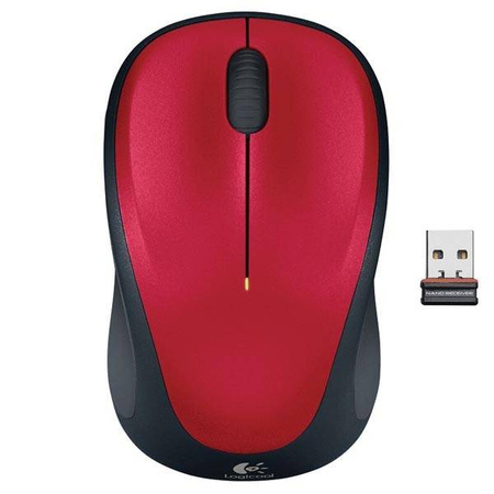 MYSZ OPTYCZNA BEZPRZEWODOWA CZERWONA LOGITECH M235 910-002496