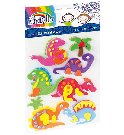 NAKLEJKI DEKORACYJNE PIANKOWE FIORELLO GR-NP130 DINOZURY 170-2386 MIX