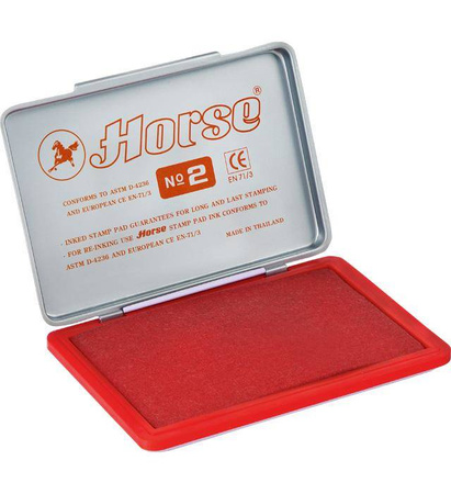 PODUSZKA DO STEMPLI 110X70MM HORSE NO.2 140-1021 CZERWONA