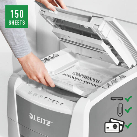 NISZCZARKA P-4 A4 LEITZ IQ OFFICE 150 80130000 8 KARTEK 4X30MM 44 LITRY