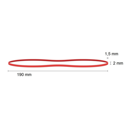GUMKI RECEPTURKI 190X1,5X2 ŚR.120 1KG CZERWONE