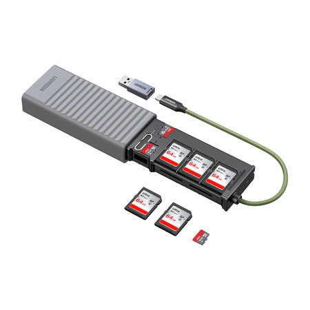 Adapter / Czytnik kart pamięci Ugreen CM856, USB / USB-C, do kart SD i microSD