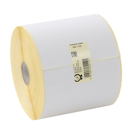BROTHER ETYKIETY DO NADRUKU TERMICZNEGO 102MM X 152MM, BIAŁA, 550 SZT., LDE1E152102127P, DRUKARKI Z SERII TD