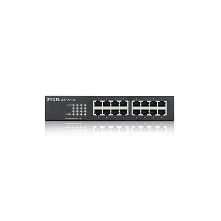 ZYXEL PRZEŁĄCZNIK NIEZARZĄDZALNY GS1100-16-EU0103F 16X GIGABIT UNMANAGED SWITCH GS1100-16-EU0103F