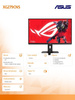 Asus Monitor 27 cali XG279CNS ROG DP HDMI USB-C 0.3MS