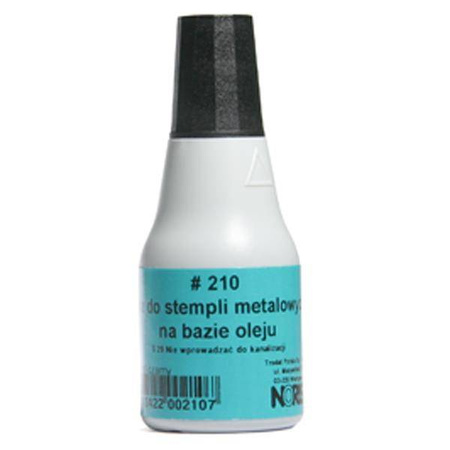 TUSZ DO STEMPLI METALOWYCH NORIS 210 NO210CA CZARNY 25 ML