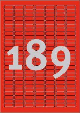 ETYKIETY SAMOPRZYLEPNE 25.4X10MM DO ORGANIZOWANIA I ARCHIWIZOWANIA AVERY ZWECKFORM USUWALNE L6036-20 CZERWONE 20ARK*189SZT