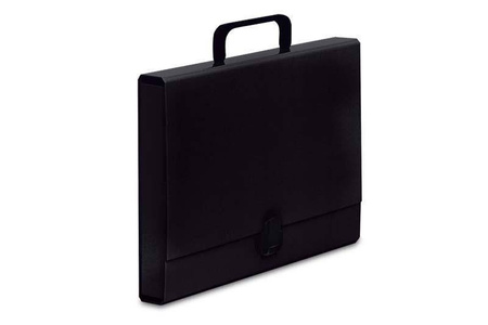 Teczka z rączką A4 VAUPE CLASSIC 304/02 czarna tektura powlekana PP 2mm 40mm