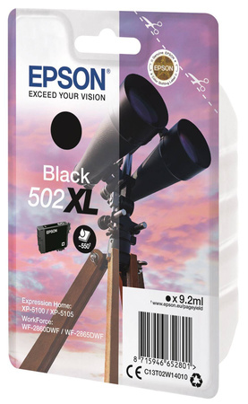 TUSZ ORYGINALNY EPSON 502XL C13T02W14010 CZARNY 550 STRON