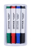 MARKERY SUCHOŚCIERALNE OFFICE PRODUCTS MIX*4 OKRĄGŁA 1-3MM 4SZT+GĄBKA 