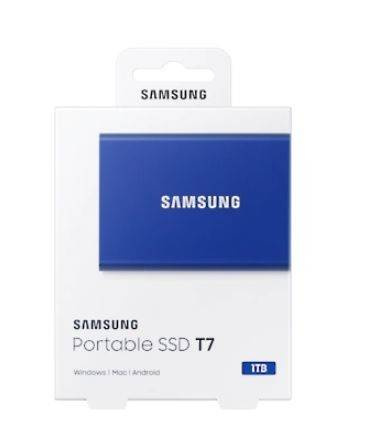 SAMSUNG DYSK SSD PORTABLE T7 1TB USB 3.2 GEN.2 BLUE