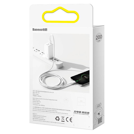 KABEL USB DO MICRO USB BASEUS SUPERIOR SERIES, 2A, 2M (BIAŁY)