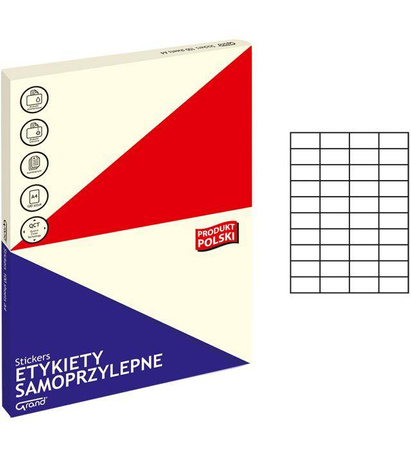 ETYKIETY SAMOPRZYLEPNE 52.5X29.6MM GRAND 150-1032 BIAŁE 100ARK*40SZT