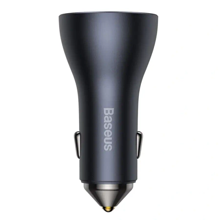 ŁADOWARKA SAMOCHODOWA BASEUS GOLDEN CONTACTOR PRO, 2X USB-C, 1X USB, 65W (SZARA)