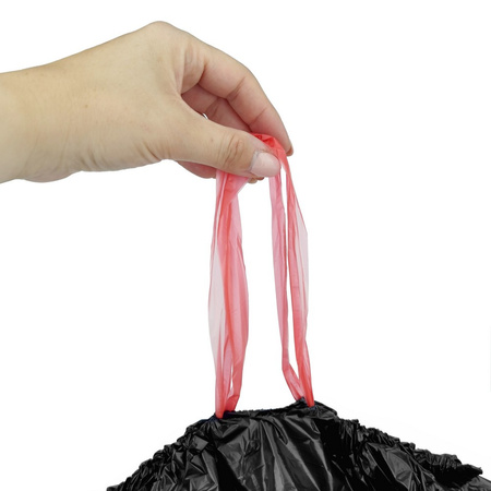 WORKI NA ŚMIECI Z TAŚMĄ LDPE CZARNE 35L 50SZT