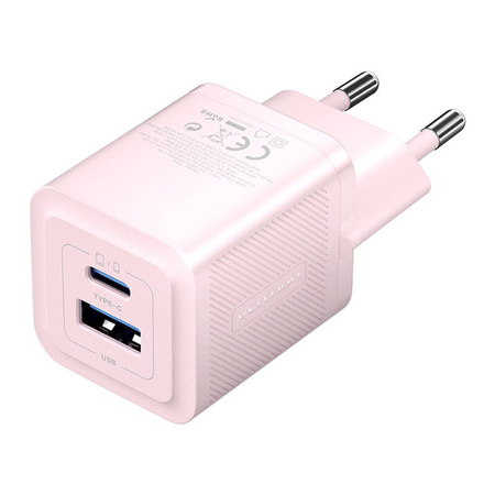 ŁADOWARKA SIECIOWA, VENTION, FEQP0-EU,  USB-C, USB- A,  30W/30W , GAN (RÓŻOWA)