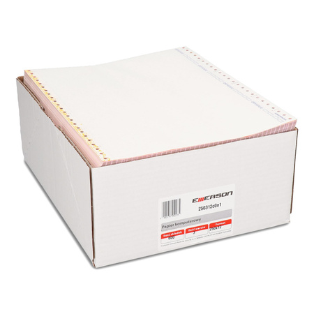 PAPIER SAMOKOPIUJĄCY 250 12'' EMERSON NADRUK ORYGINAŁ/KOPIA KOLOROWE KOPIE 1+2 600 SKŁADEK