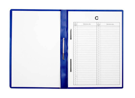 Skoroszyt plastikowy z perforacją A4 BIUR-FOL ST-23-09 granatowy PVC 10szt